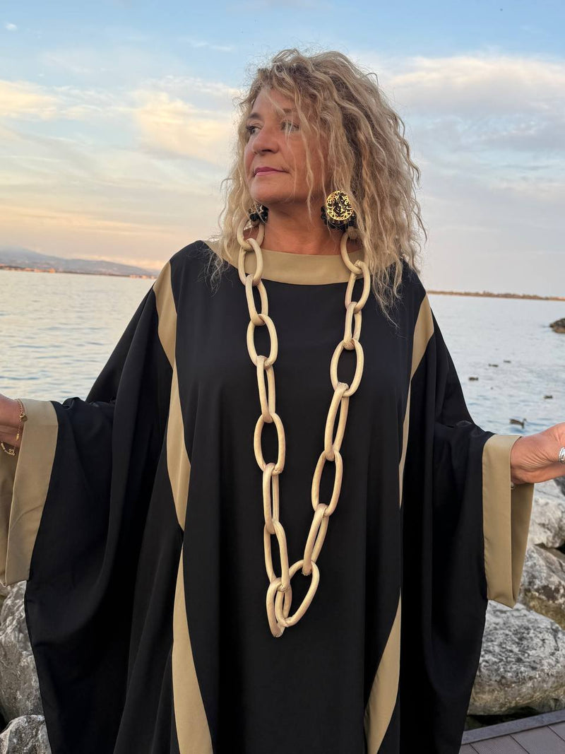 KAFTANO NERO E D’ORO