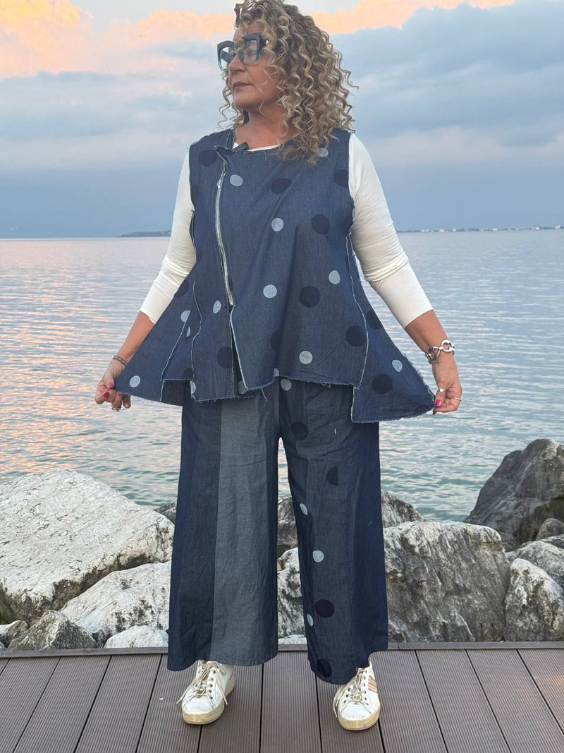 GIACCA IN JEANS STAMPATA