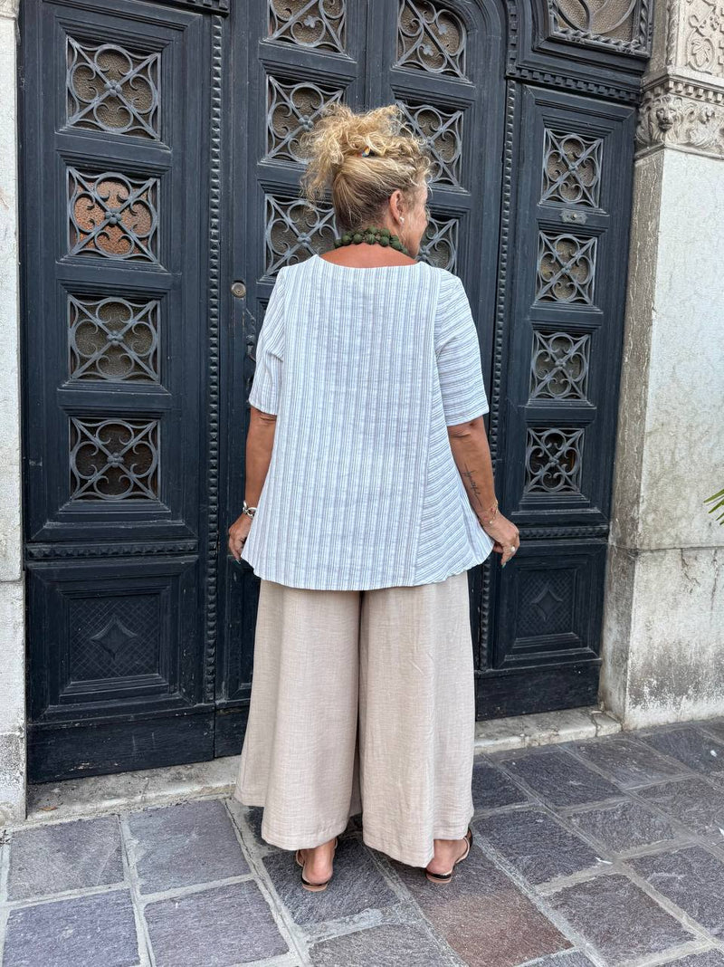 PANTALONI LARGHI RICAMATI