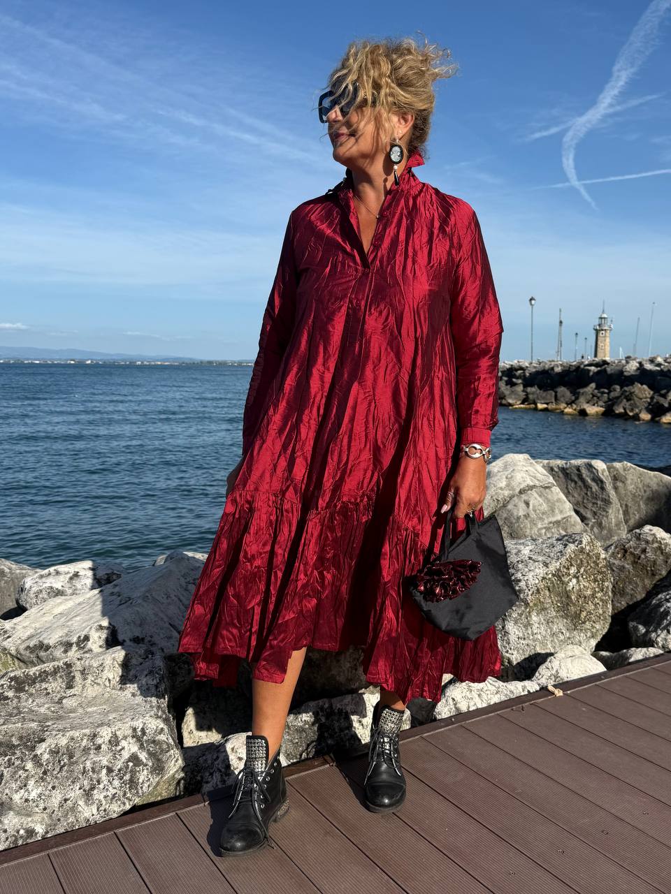 ABITO CHEMISIER ROSSO ORIENTE