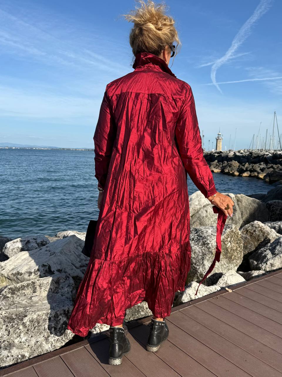 ABITO CHEMISIER ROSSO ORIENTE