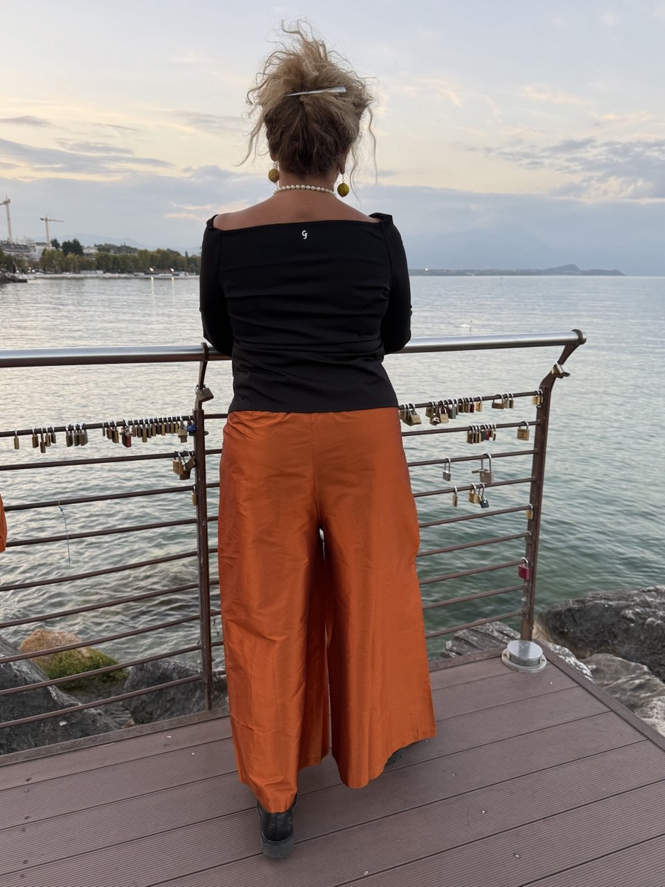 PANTALONE TAFTA/ RUGGINE ARANCIONE