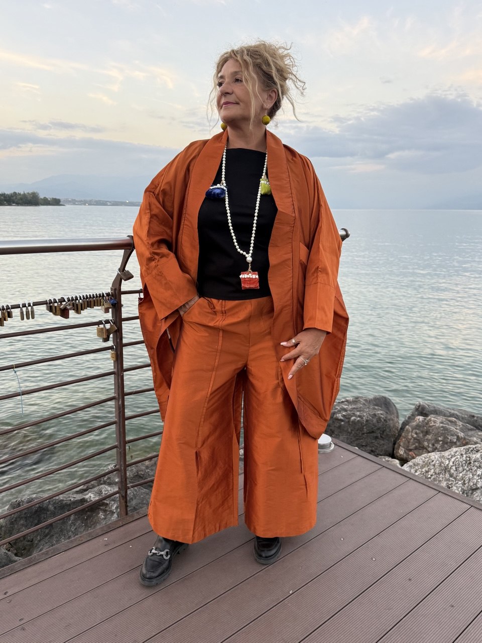 PANTALONE TAFTA/ RUGGINE ARANCIONE