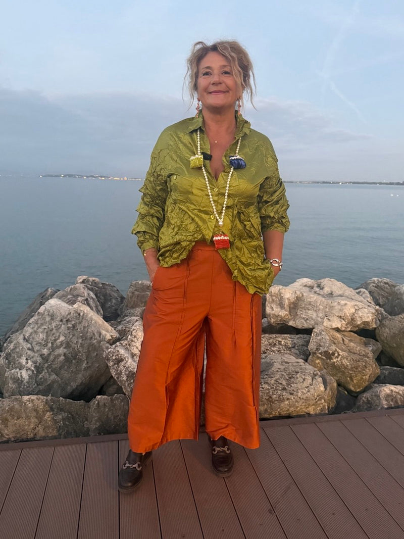 PANTALONE TAFTA/ RUGGINE ARANCIONE