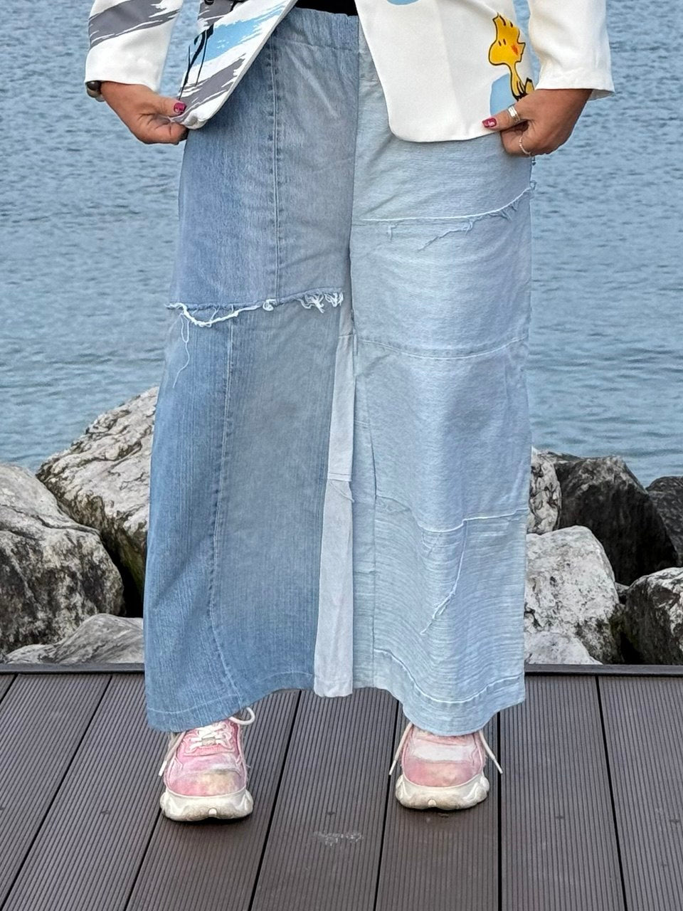 PANTALONE JEANS  PATCHWORK