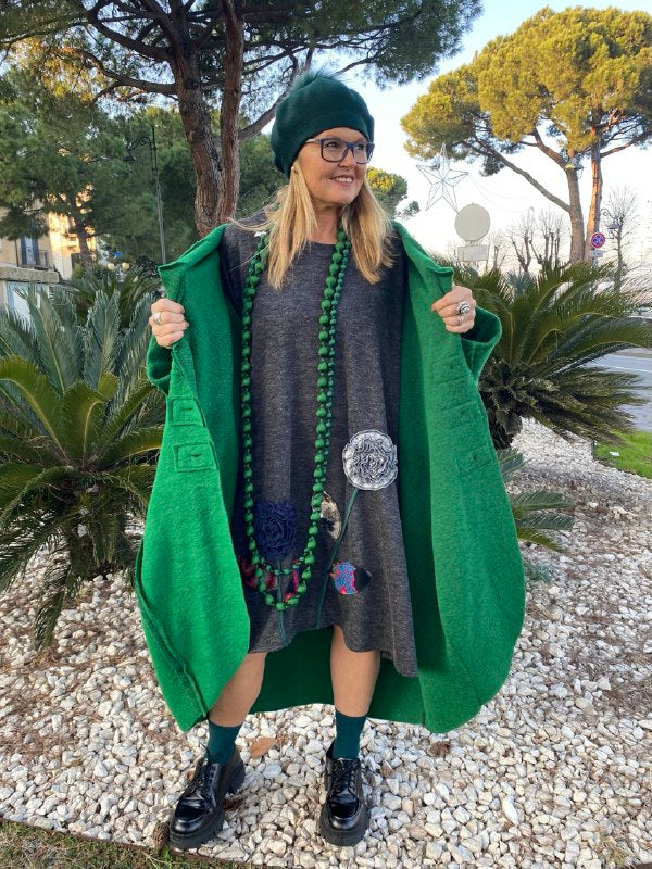 CAPPOTTO ETNIC VERDE BOTTIGLIA