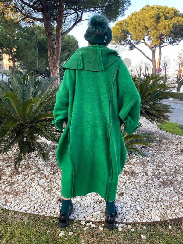 CAPPOTTO ETNIC VERDE BOTTIGLIA