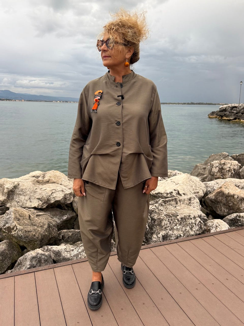 PANTALONE TAFTA/ RUGGINE ARANCIONE