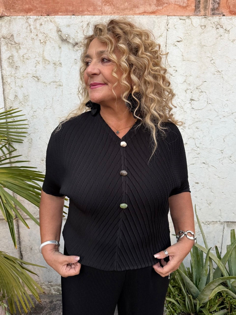 BLUSA IN PLISSÈ PIZZICATO