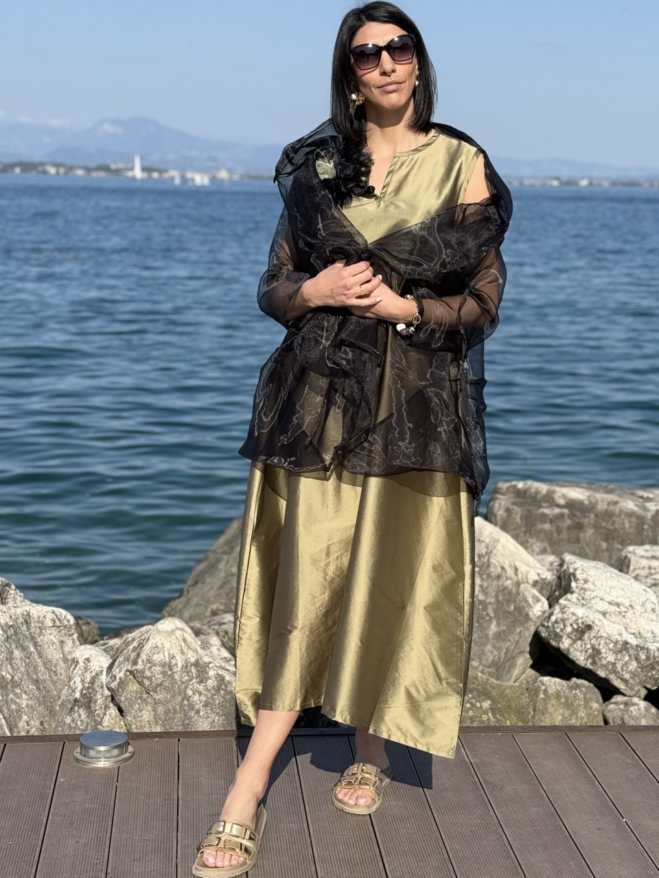 COPRISPALLE ORGANZA NERO