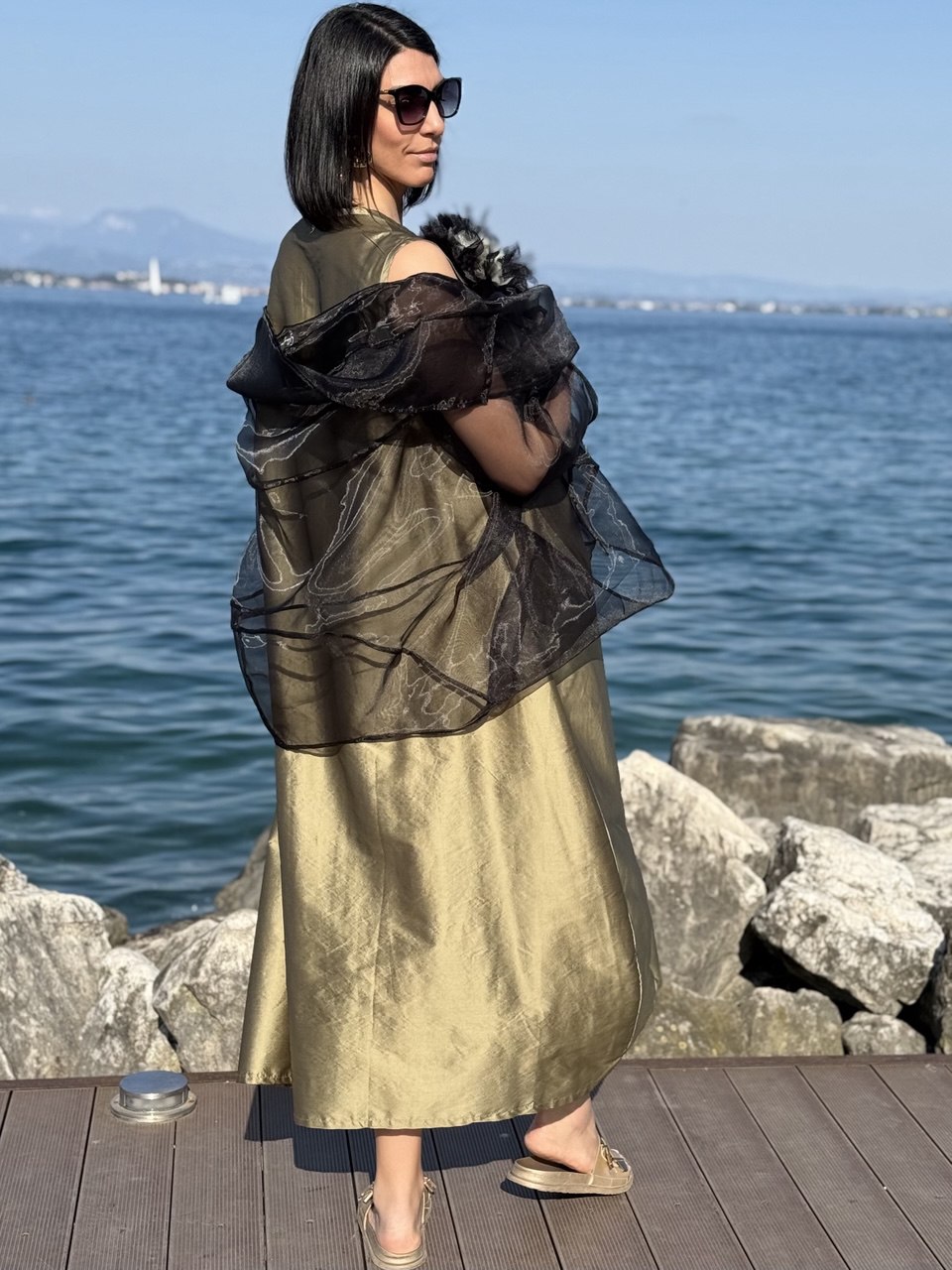 COPRISPALLE ORGANZA NERO