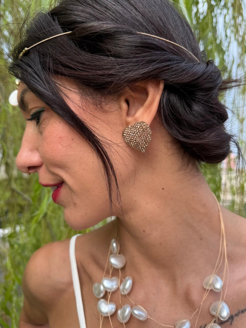 ORECCHINI CUORE DORATO