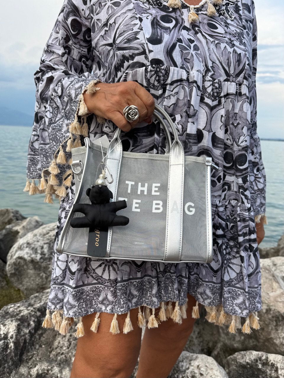 Borsa mignon argentata