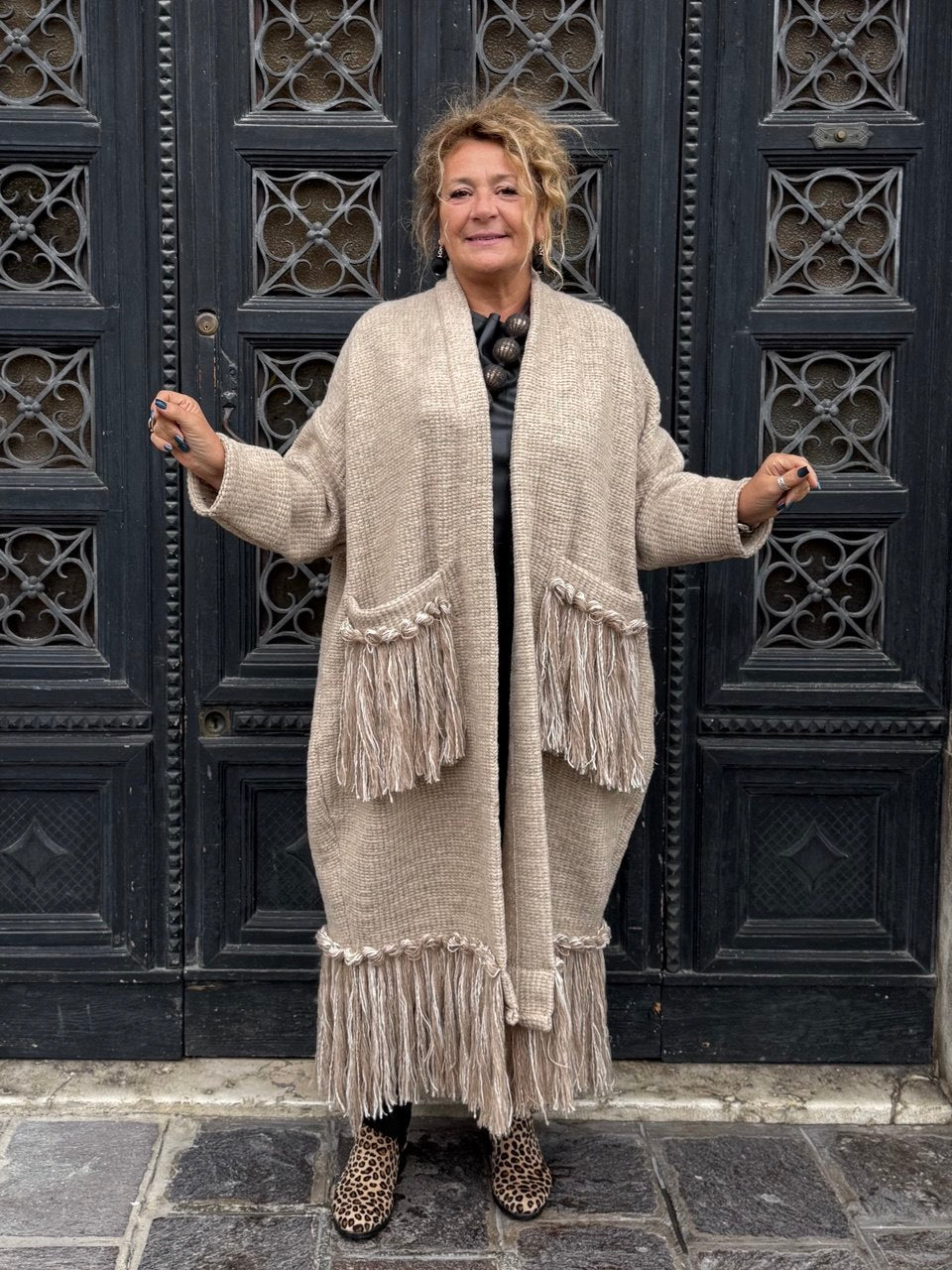 CAPPOTTO LANA MÉLANGE BEIGE
