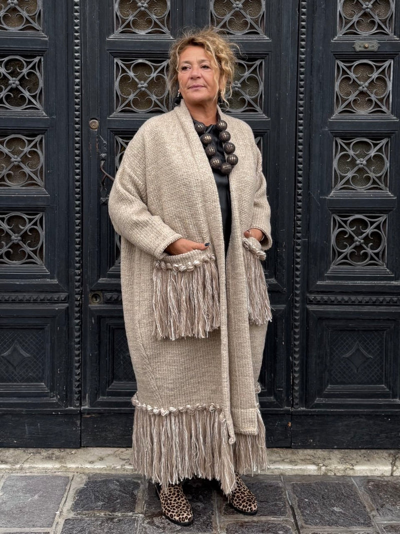 CAPPOTTO LANA MÉLANGE BEIGE