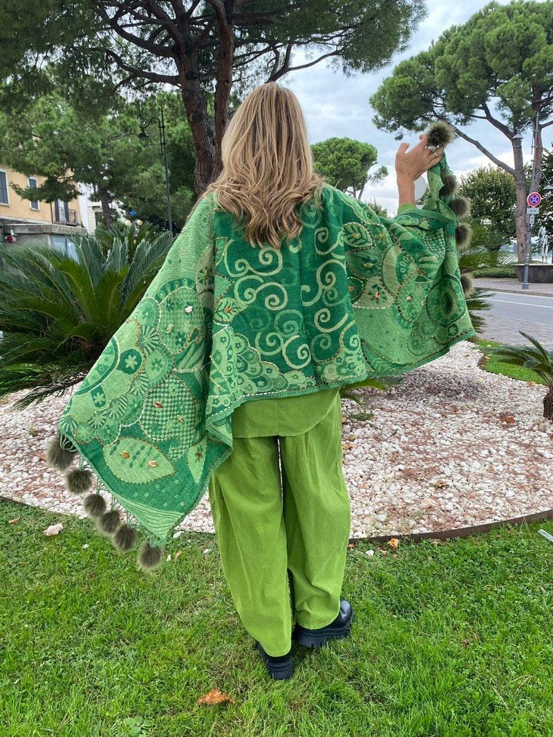 PASHMINA IN CASHMERE VERDE