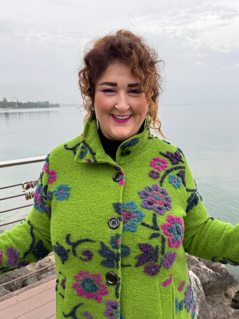 GIACCA LUNGA DORIS VERDE LIME