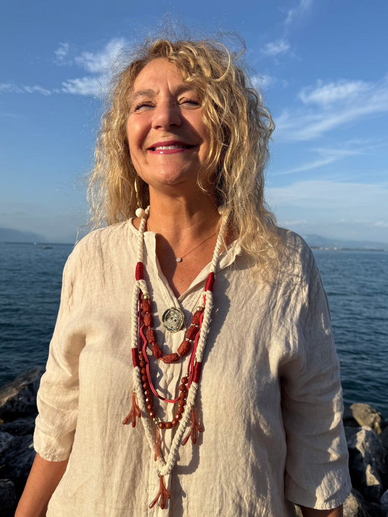 COMPLETO IN LINO SABBIA MILVA