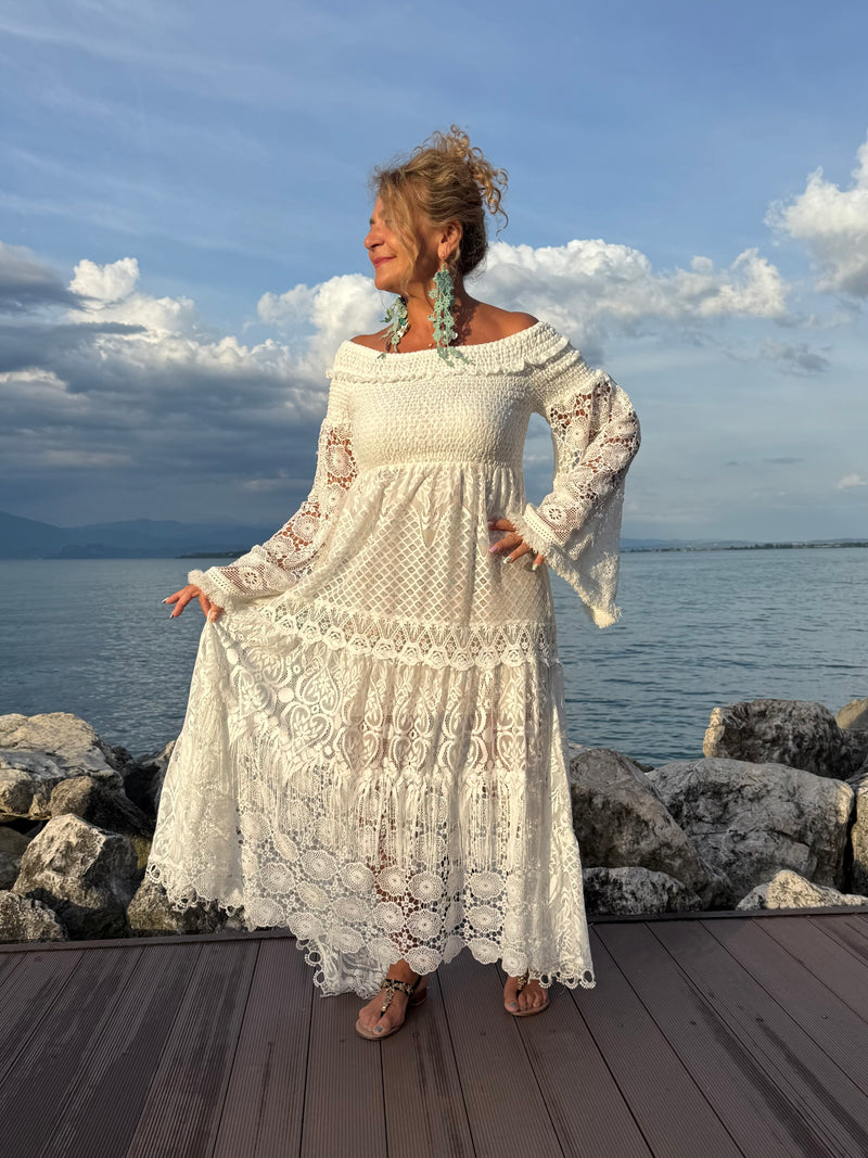 ABITO BIANCO BOHO CHIC