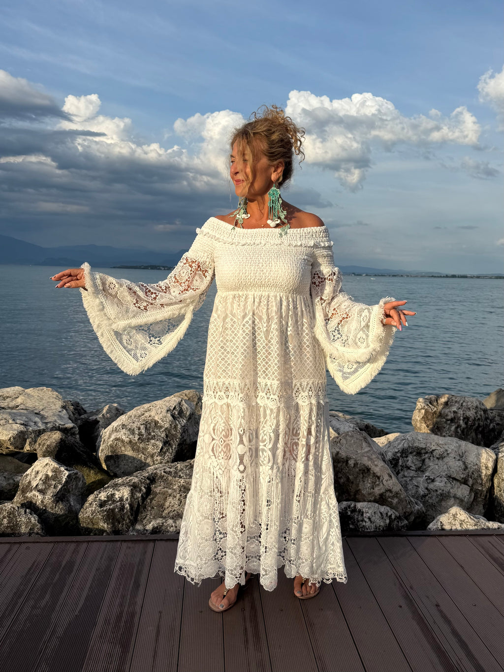 ABITO BIANCO BOHO CHIC