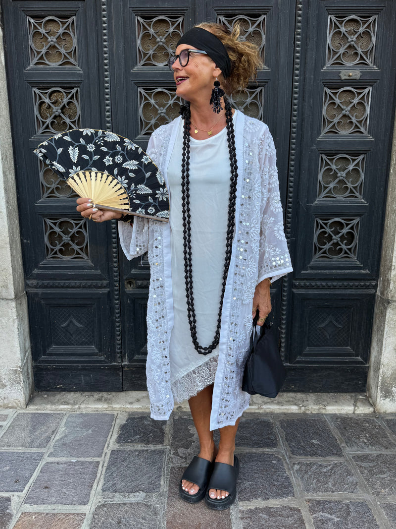 KIMONO BIANCO RICAMATO
