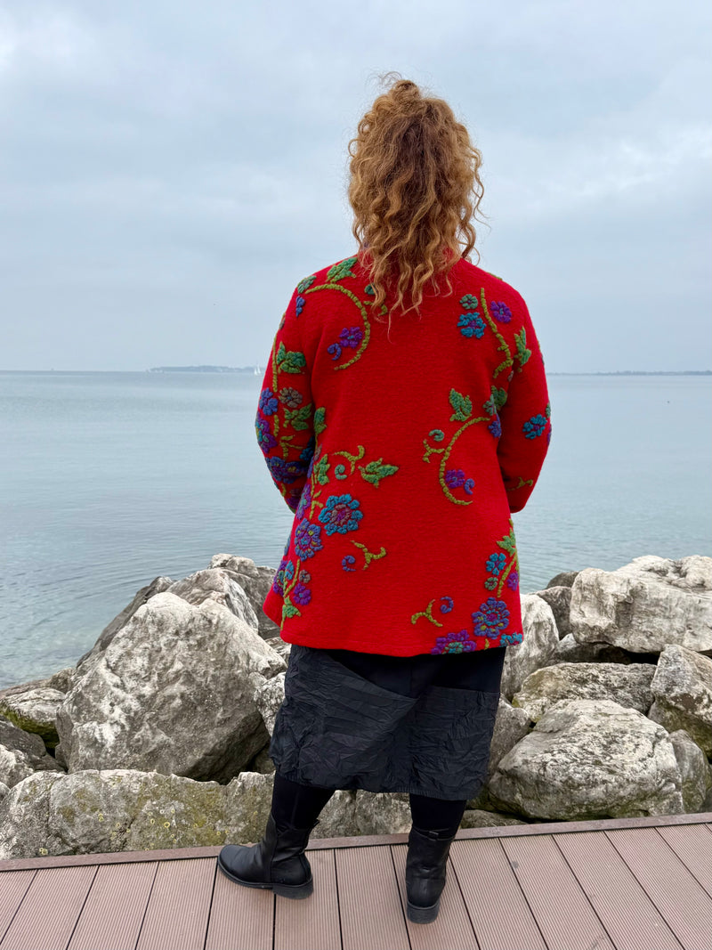 GIACCA LUNGA DORIS ROSSA