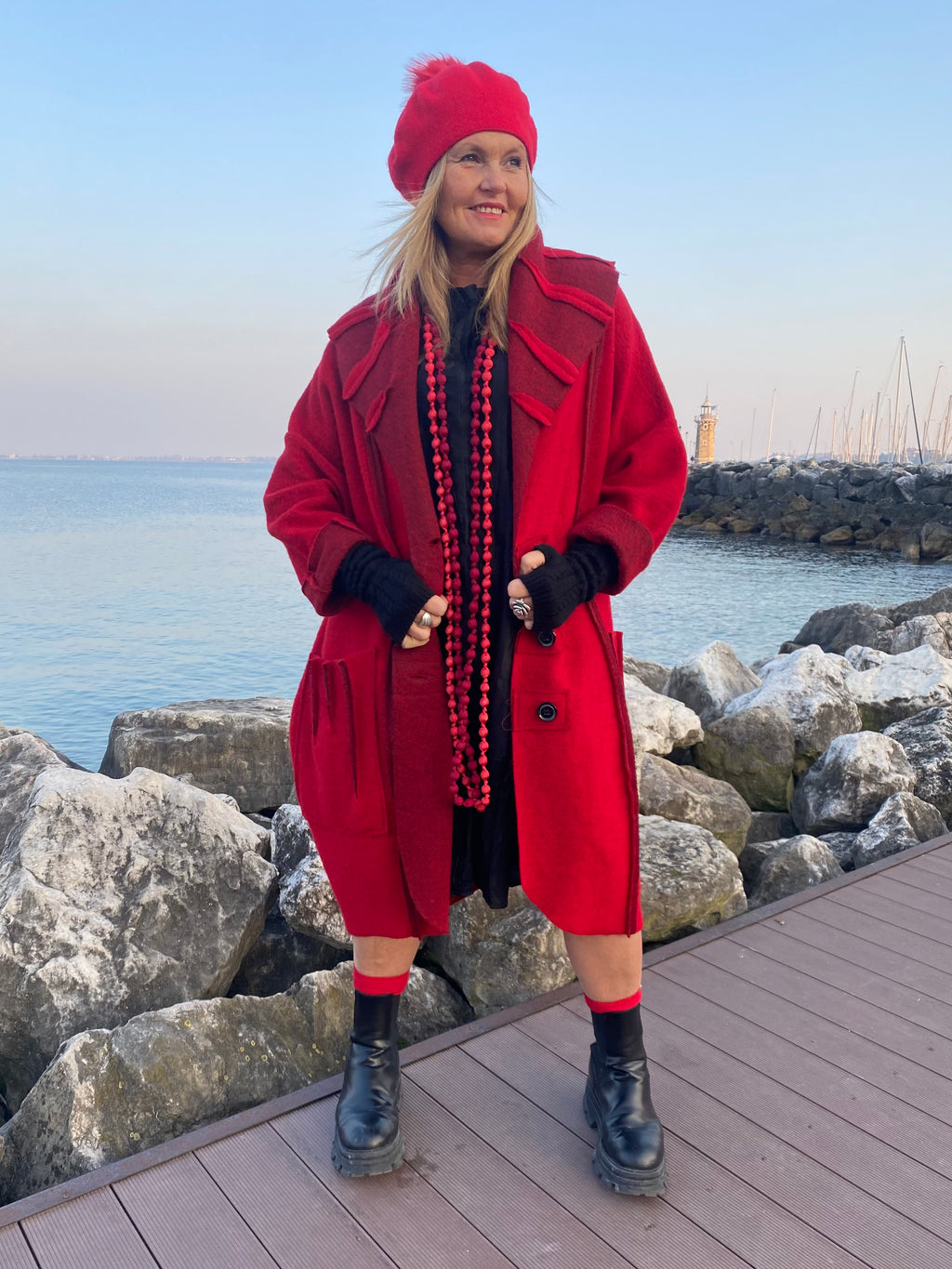 CAPPOTTO ETNIC ROSSO