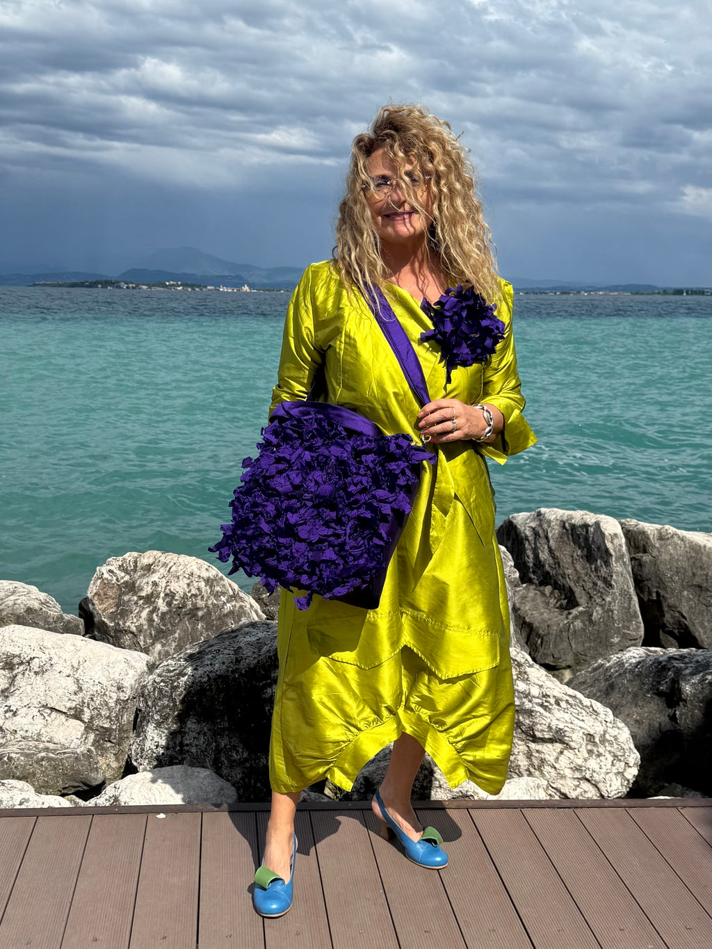 BORSA IN TAFTÀ VIOLA