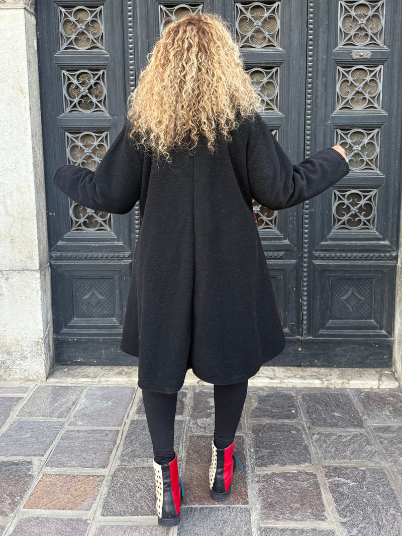 CAPPOTTO LANA COTTA KARLSTAD NERO