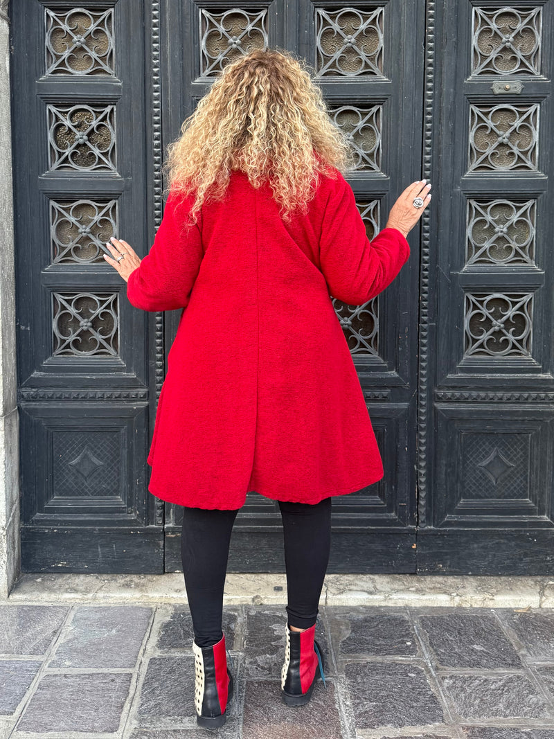 CAPPOTTO LANA COTTA KARLSTAD ROSSO