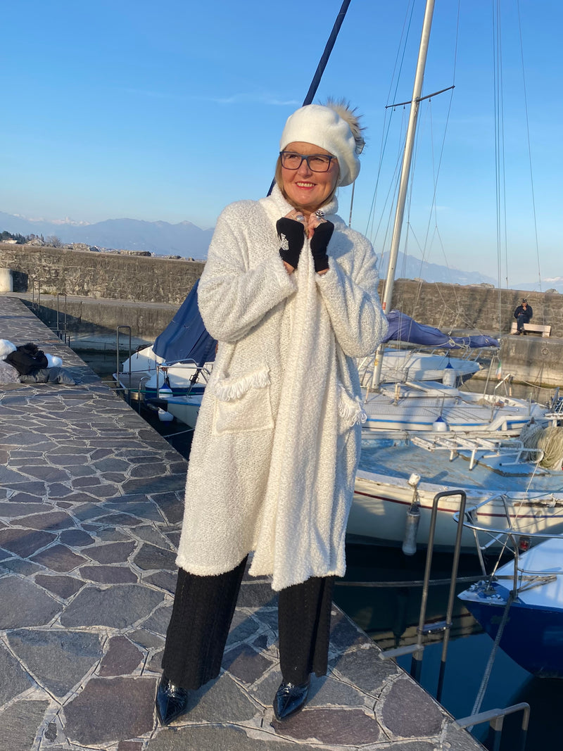 CAPPOTTO BOUCLÉ BIANCO