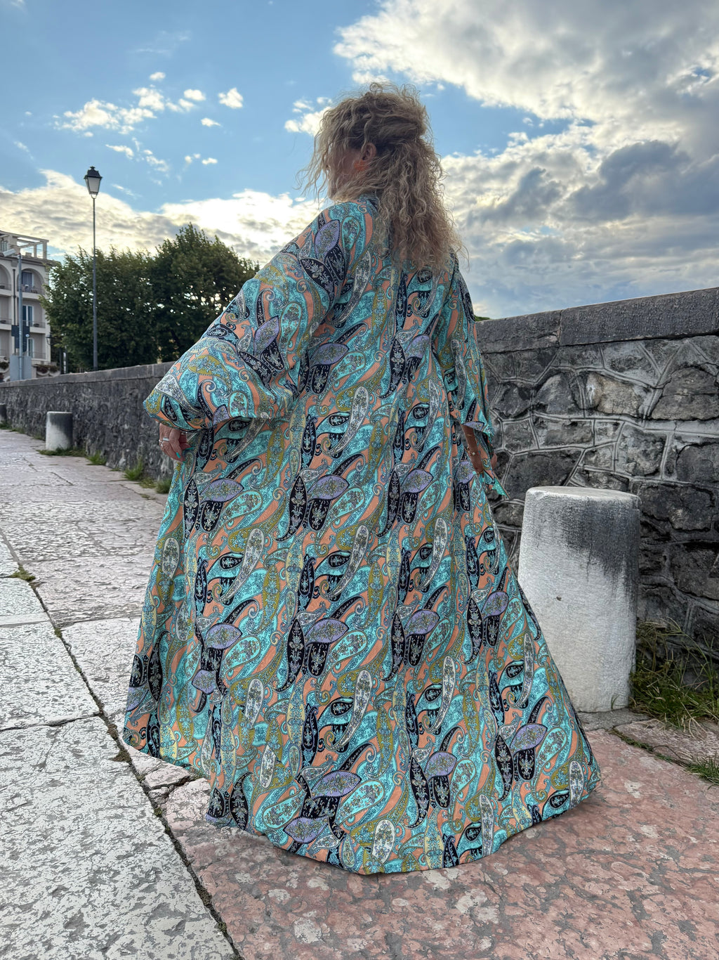 Abito Sheba Paisley Blu