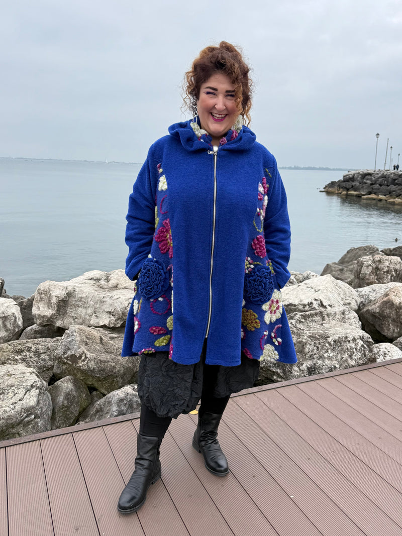 CAPPOTTO LANA COTTA KARLSTAD BLU