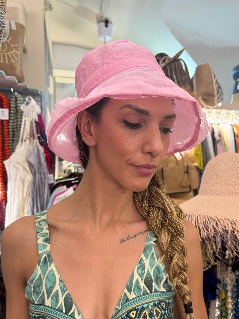 Cappello rosa  tascabile