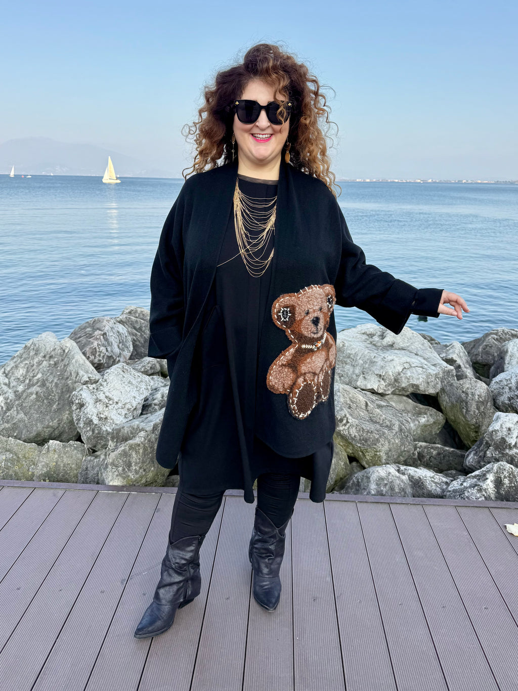 CARDIGAN ORSETTI NERO