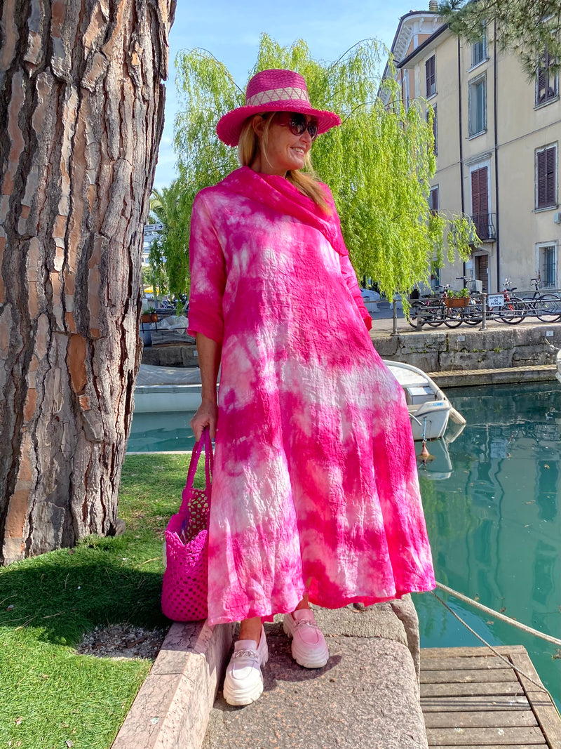 ABITO in lino GRAZIA FUCSIA