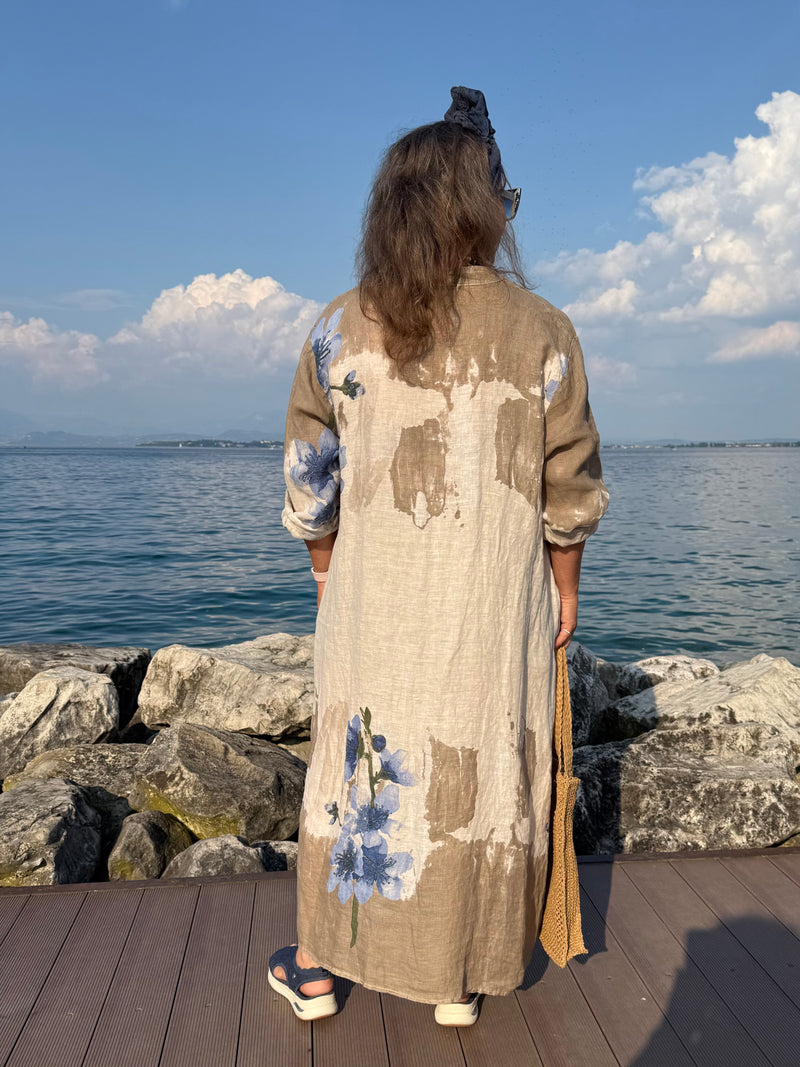 ABITO IN LINO IBISCUS BEIGE