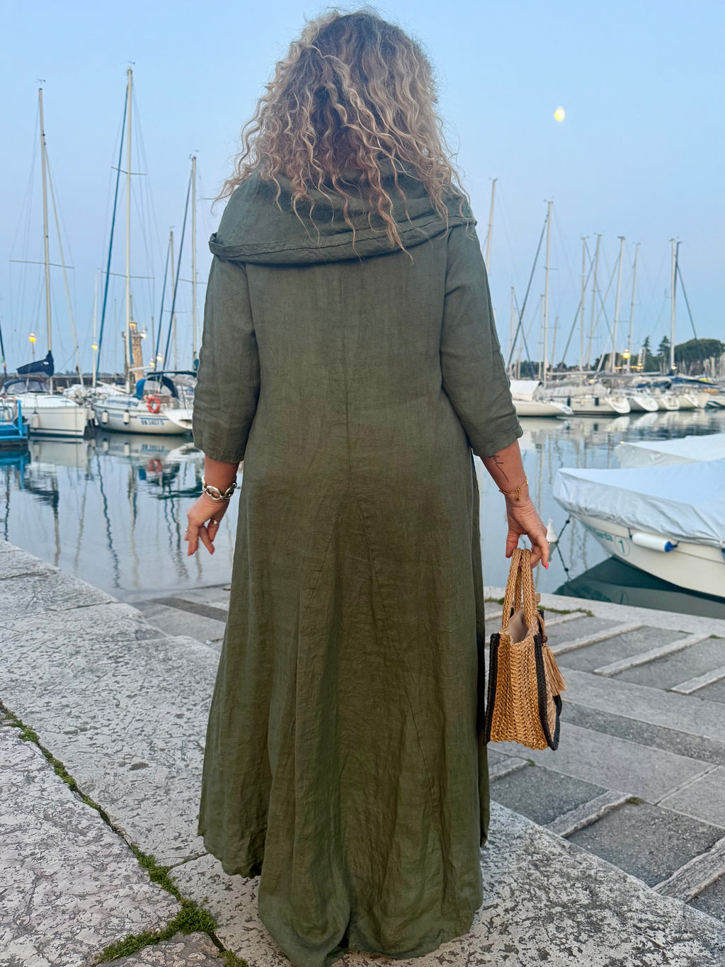 ABITO IN LINO GRAZIA  VERDE MILITARE