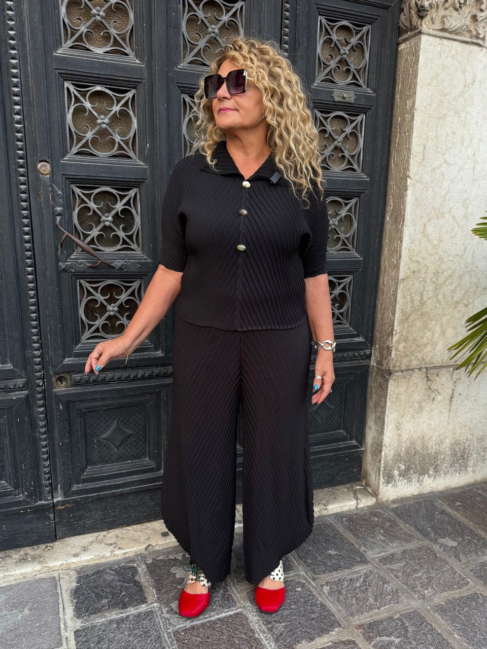 COMPLETO SPLENDID IN PLISSE NERO
