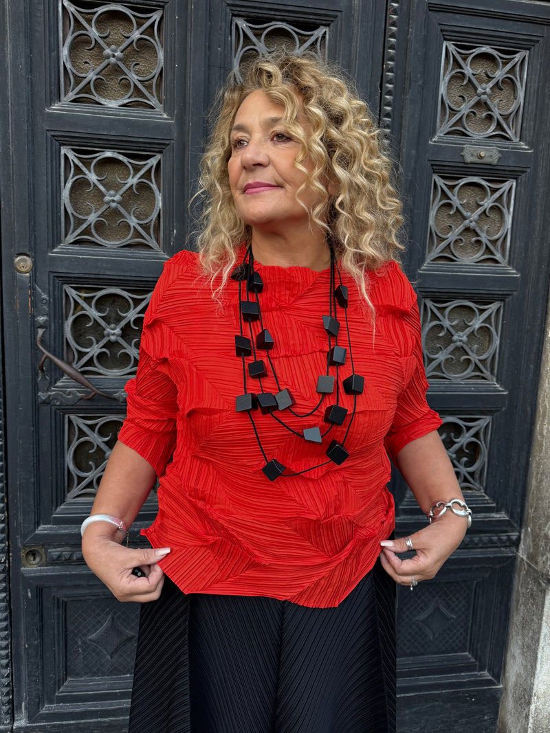 BLUSA IN PLISSÈ PIZZICATO
