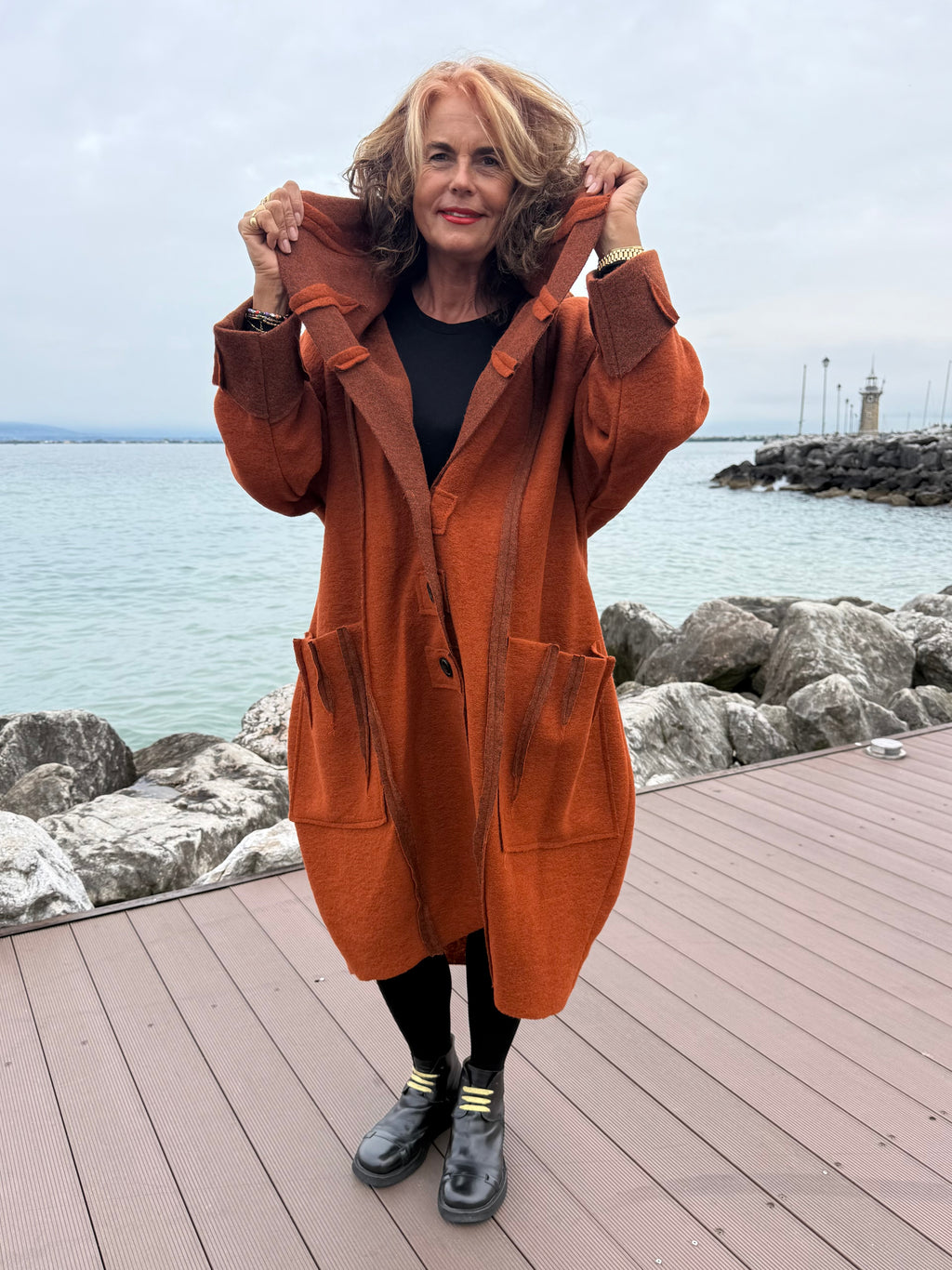 CAPPOTTO ETNIC ARANCIONE