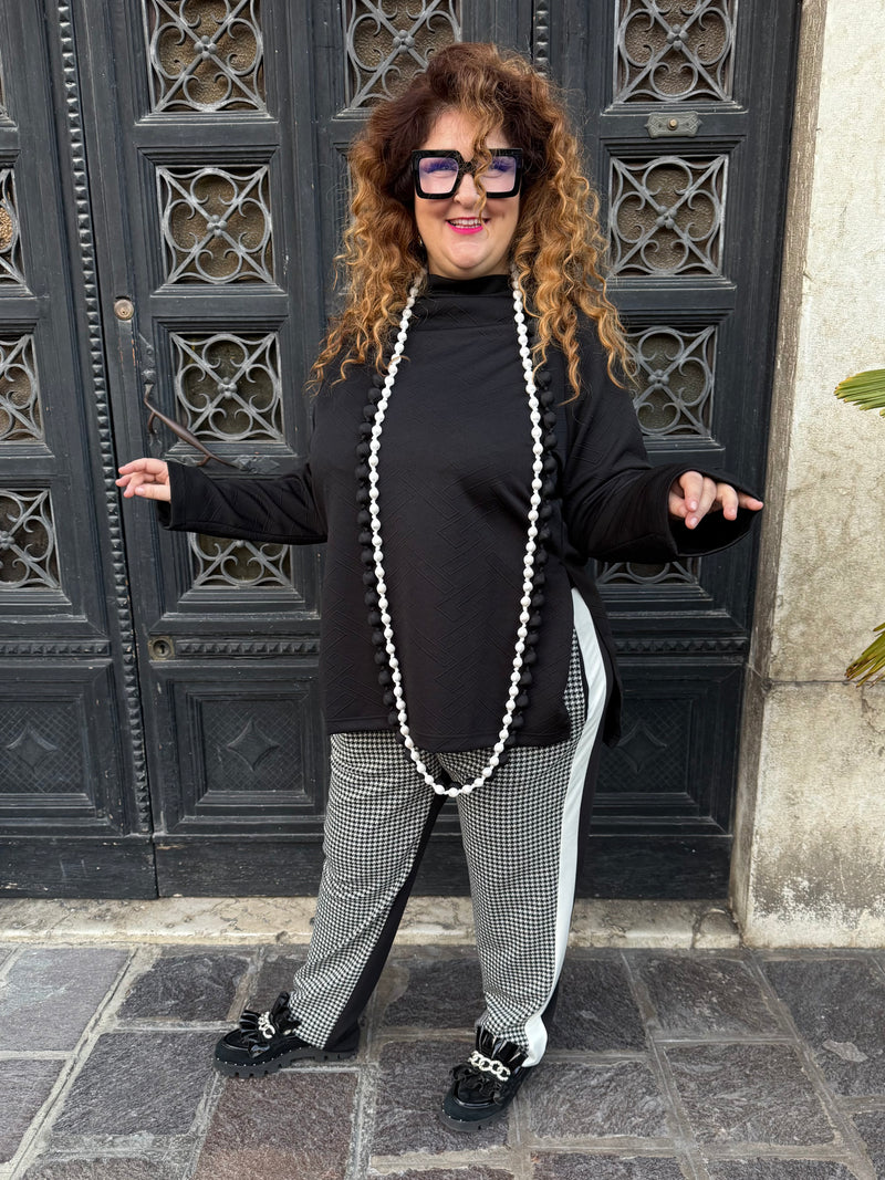 MAXI MAGLIA MOTIVO GEOMETRICO