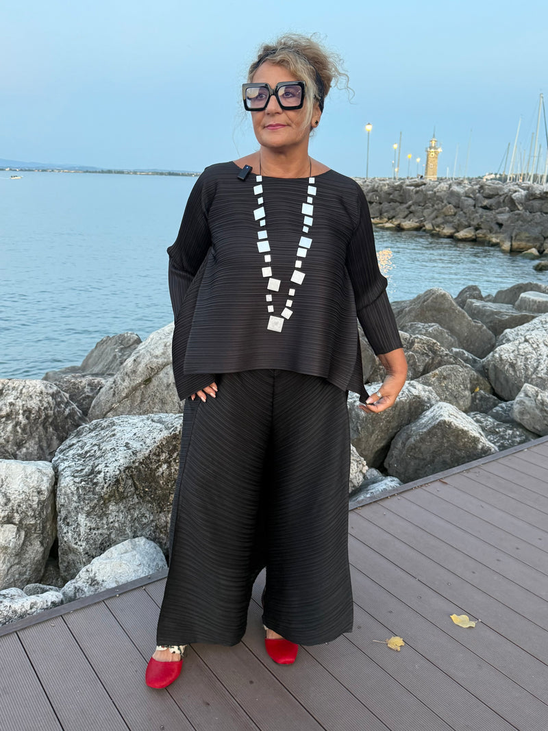 PANTALONI  IN PLISSE' CIN PANNELLI