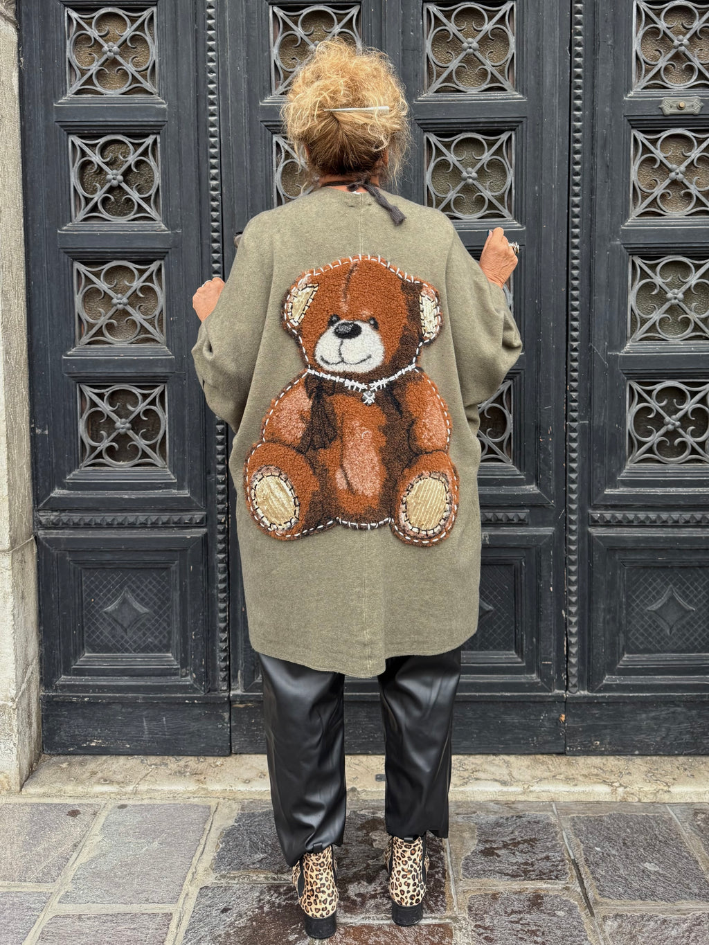 CARDIGAN ORSO VERDE OLIVA