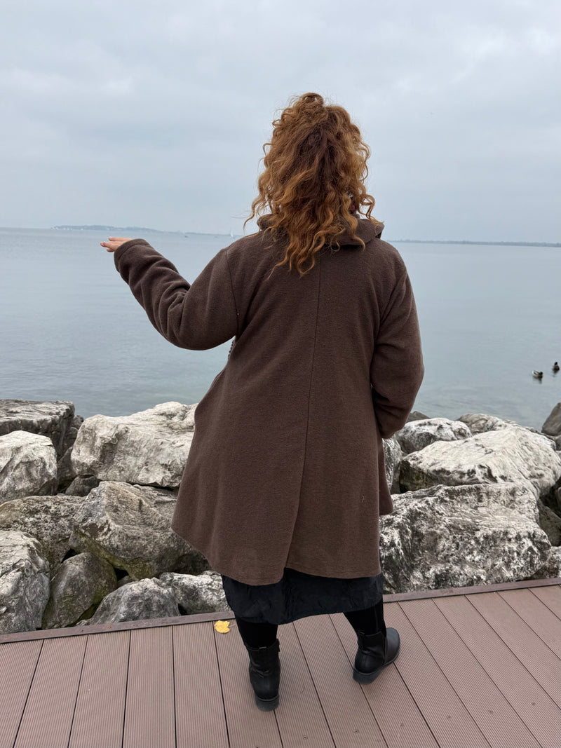 CAPPOTTO LANA COTTA KARLSTAD MARRONE