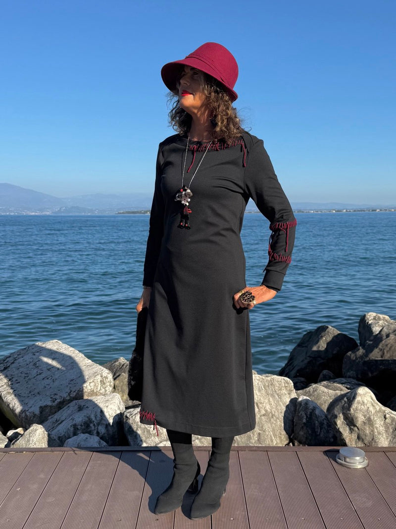 ABITO IN COTONE E VISCOSE FELPATI