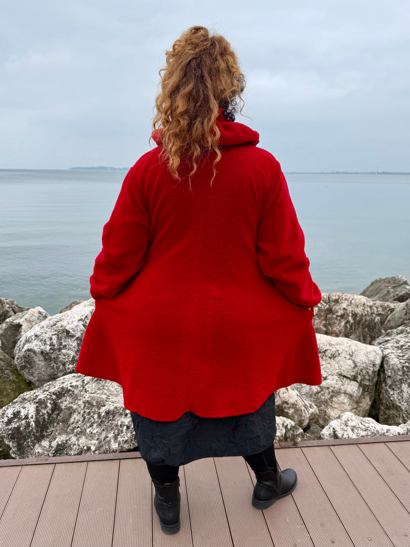 CAPPOTTO LANA COTTA KARLSTAD ROSSO