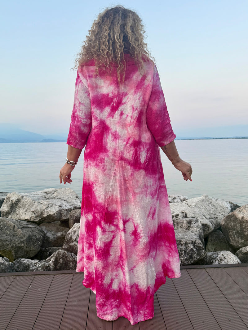 ABITO IN LINO GRAZIA FUCSIA