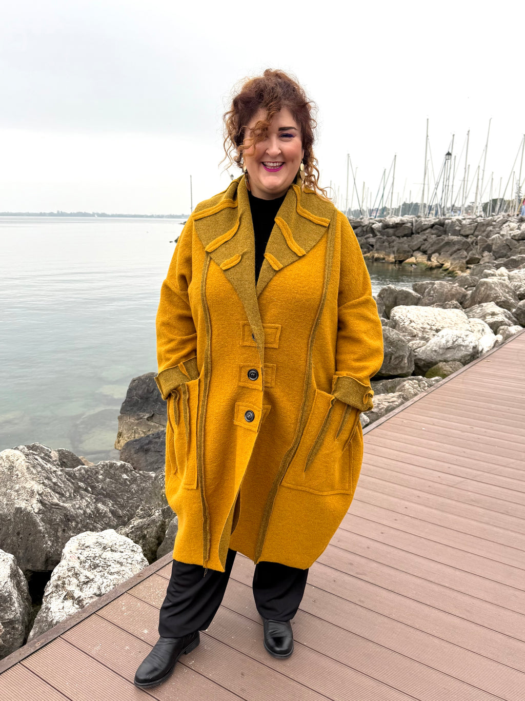 CAPPOTTO OVER ETNIC SENAPE