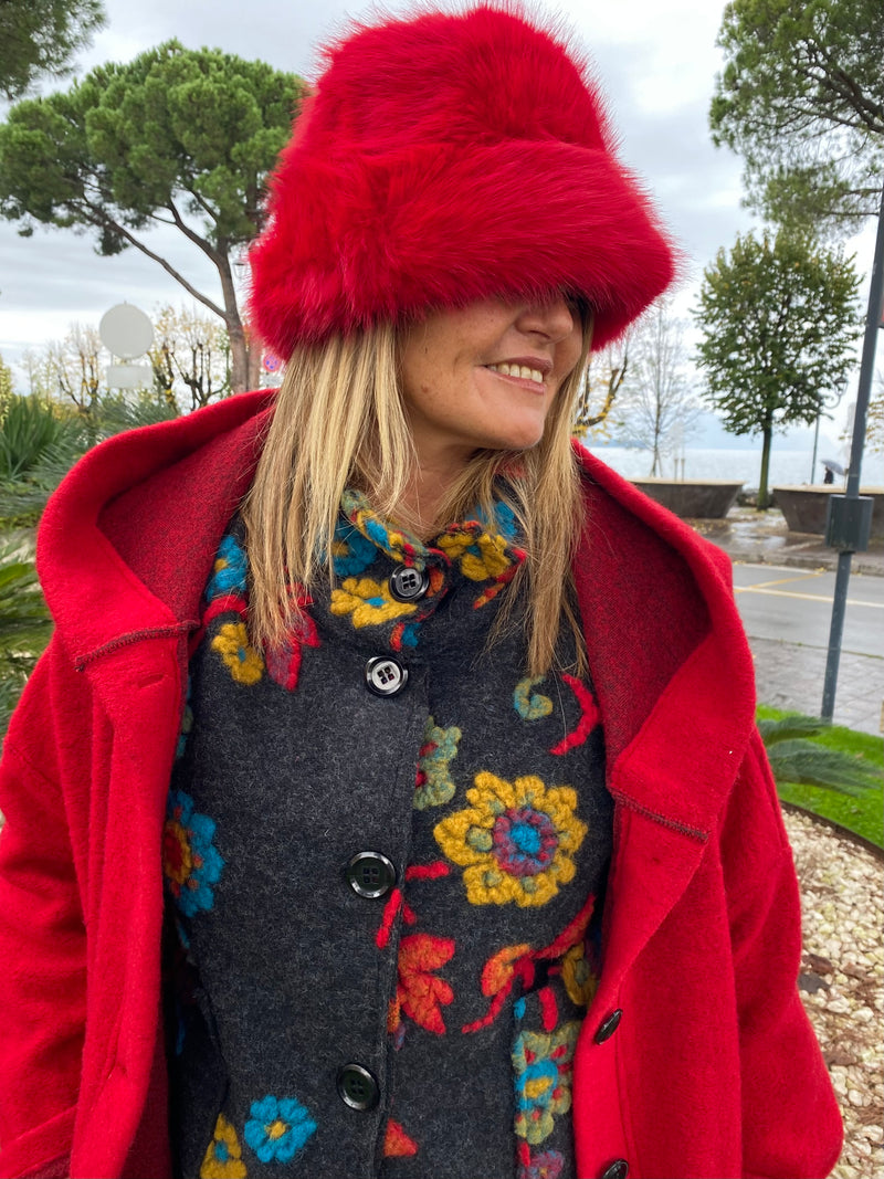 CAPPELLINO TEDDY ROSSO